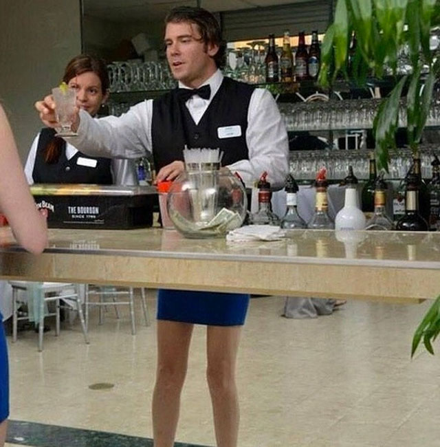 barman en jupe