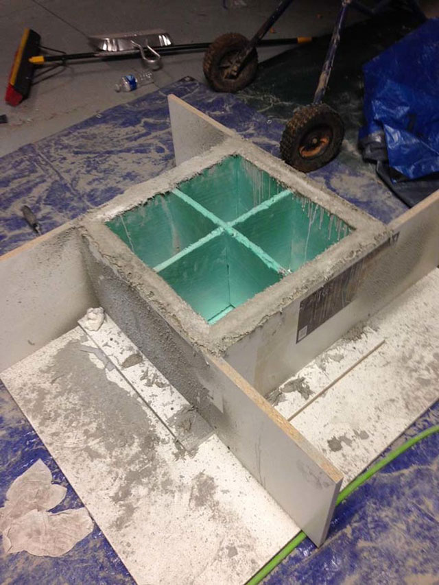table basse en beton