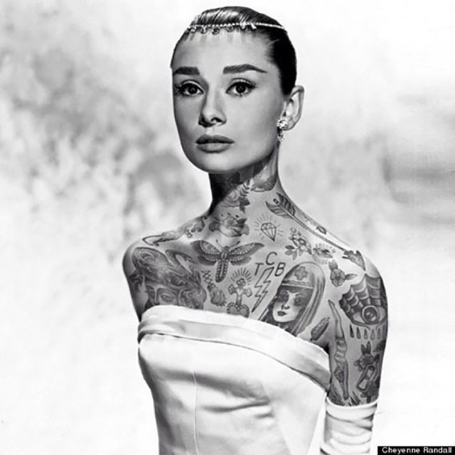 Audrey Hepburn tatouée