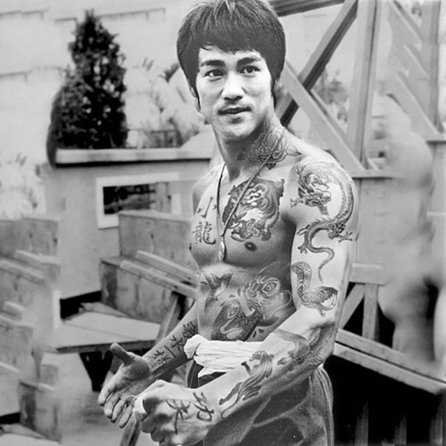 Bruce Lee tatoué