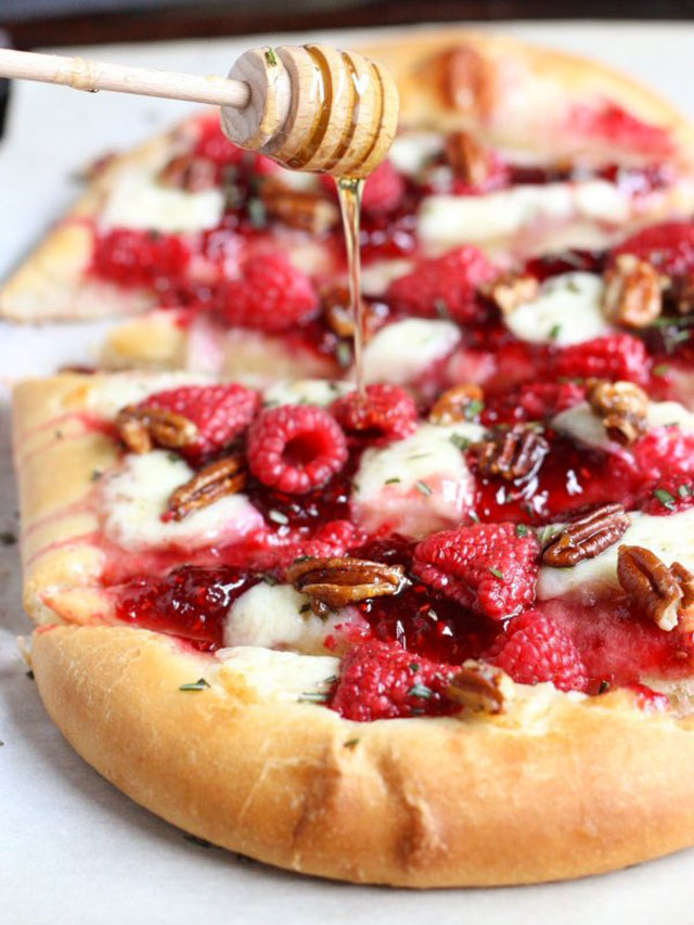 pizza framboises brie