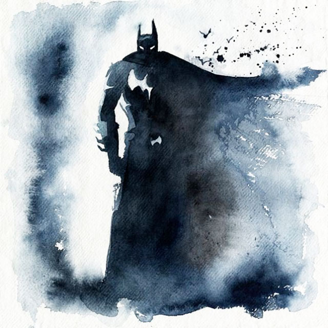 batman-aquarelle