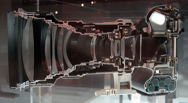 appareil photo vue en coupe