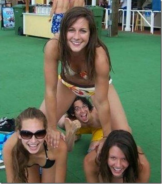 bikini photobomb