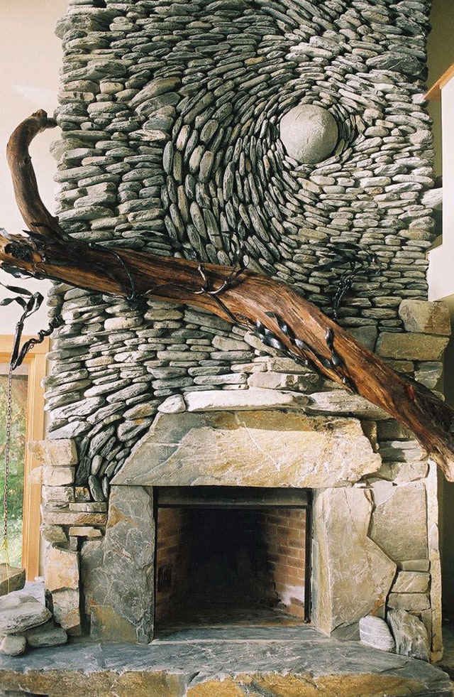 cheminée en pierre