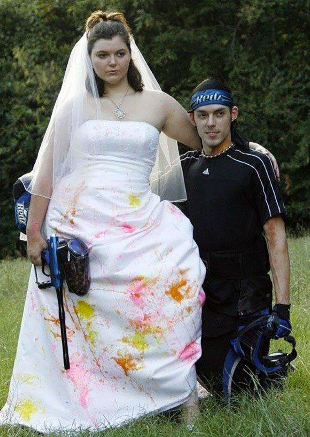 robe de mariée paintball