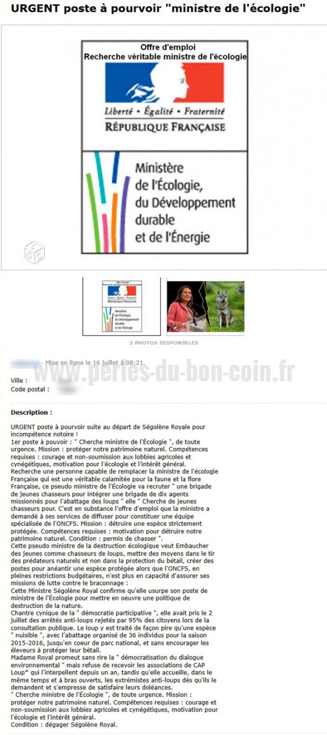 leboncoin.fr gouvernement