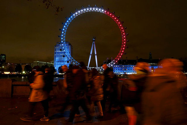 London Eye bleu blanc rouge