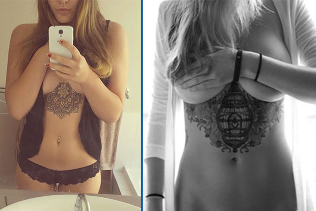 tatouage poitrine femme