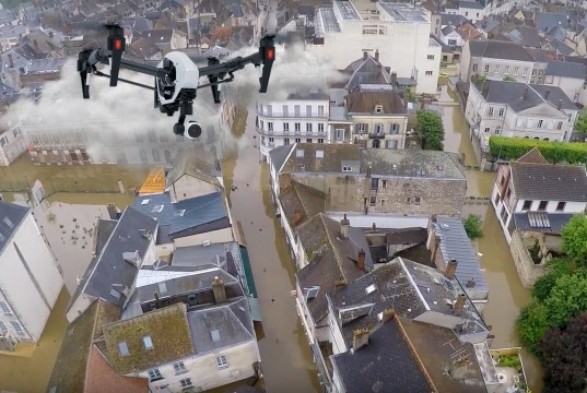 drone inondation montargis